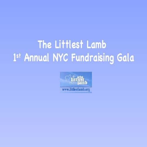 1st Annual Benefit Gala Presentation