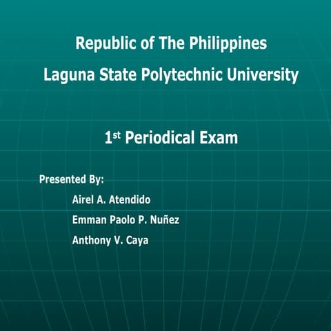 1st Periodical Test | PPT