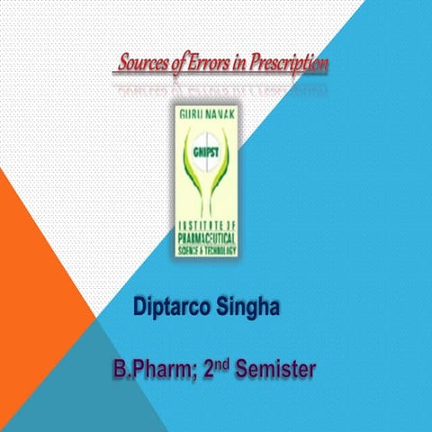 Errors in a Prescription