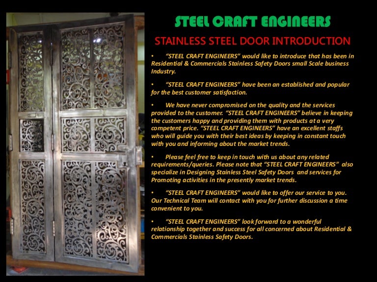 1 Stainless Steel Safety Door Presentation