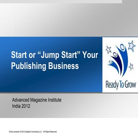 #1 start or jump start your publishing business-Sabatier