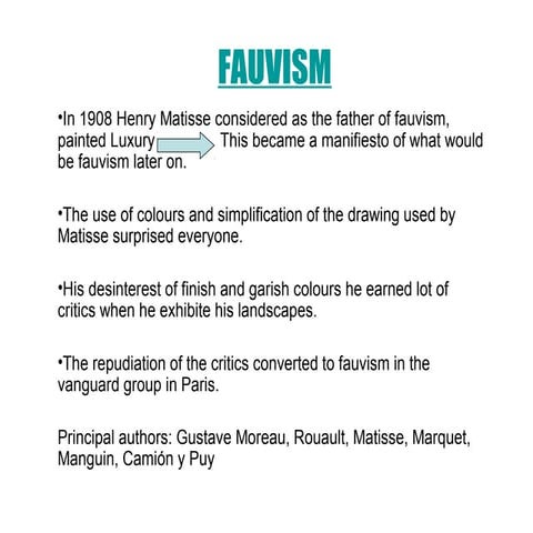 1st avant garde movement