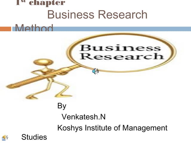 1st Chapter Business Research Method.