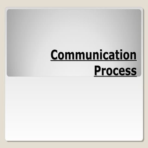 communication process