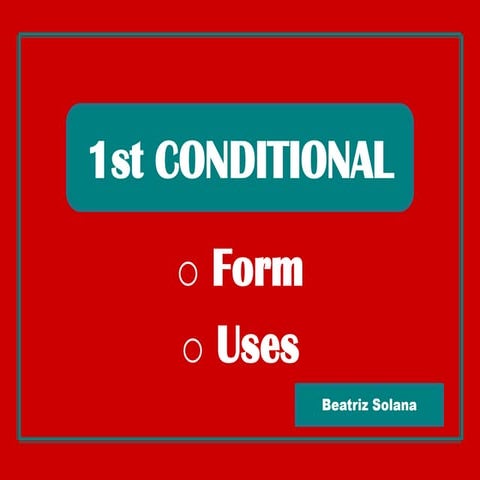 1 St Conditional | PPT