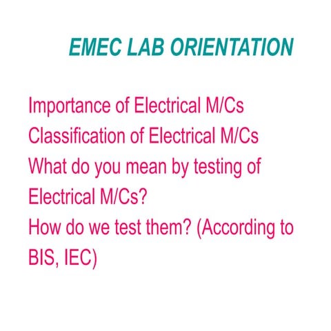 1st cycle emec lab orientation