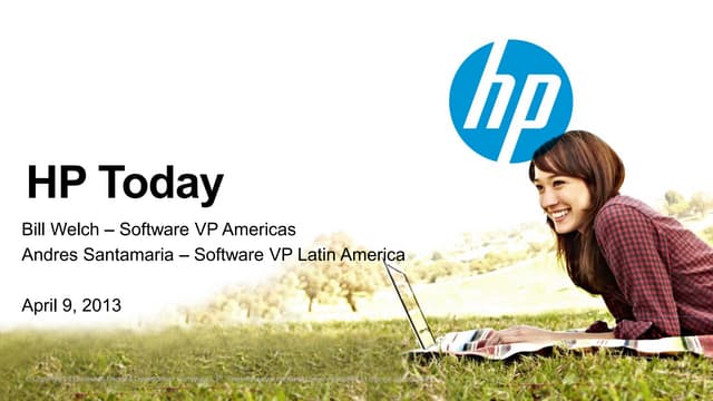 1st day    1 - hp and hp s oftware overview