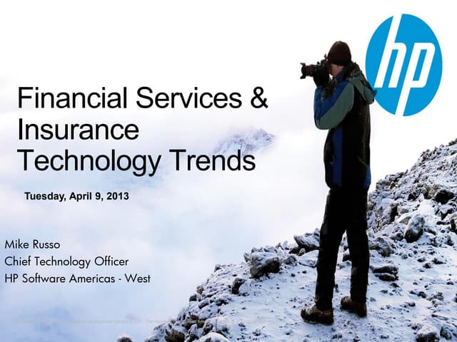 1st day   4 - financial services & insurance technology trends and challenges