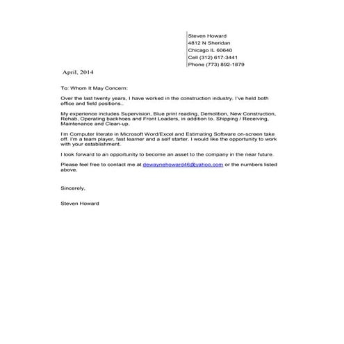 1 steve's new resume 46 april n