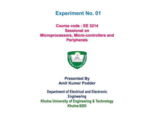 Micro-processor, Micro-controller and Peripherals