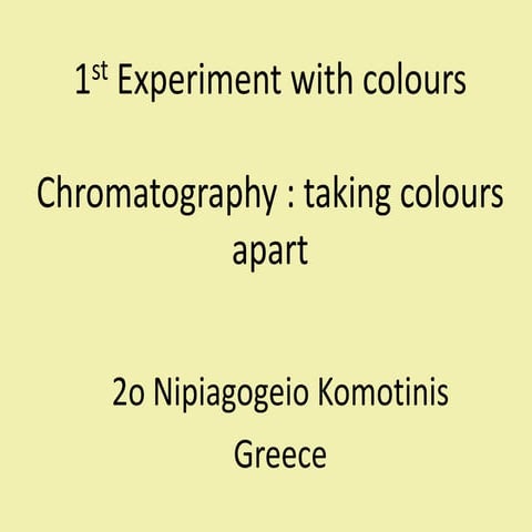 1st experiment with colours | PPTX
