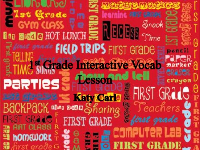 1st grade interactive vocab lesson