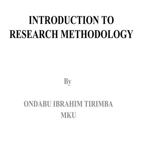 RESEARCH METHODS LESSON 1