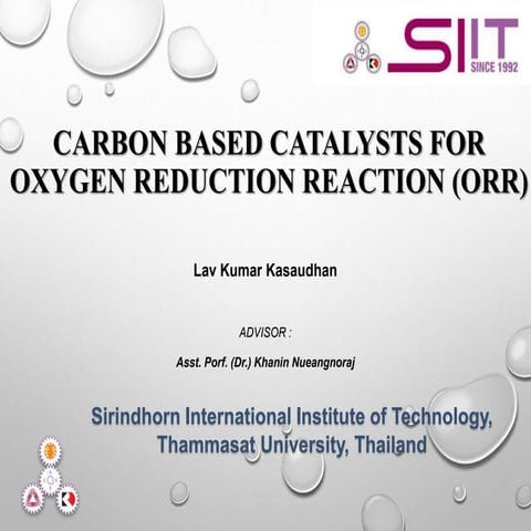 Carbon based catalysts for oxygen reduction reaction (ORR) 
