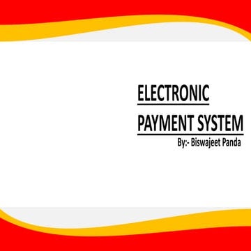 electronic payment system | PPTX