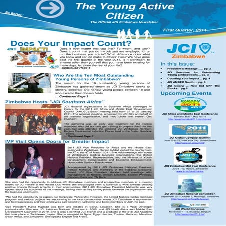 The Young Active Citizen - 1st Qtr 2011