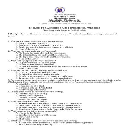 English for Academic and Professional Purposes