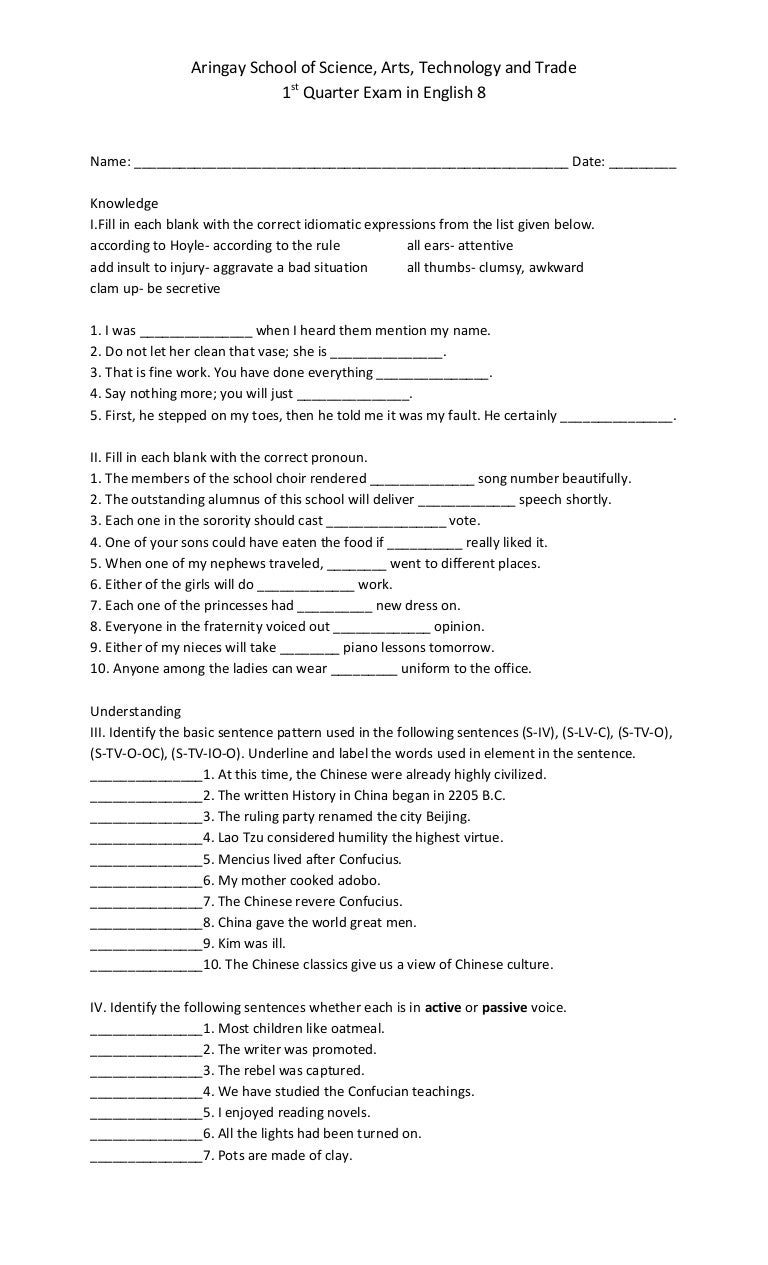 Creative writing 1st quarter exam 05 picture