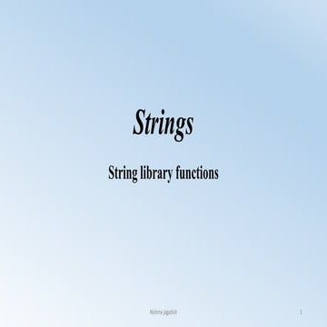 Strings library functions | PPT