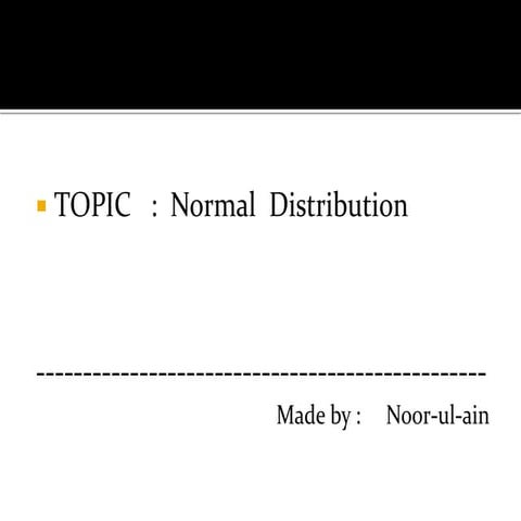 Normal distribution 