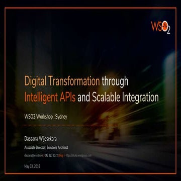 WSO2 Workshop , Sydney Australia.
