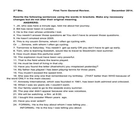 1st term general review  answers