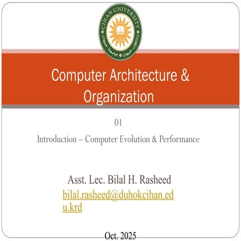 Computer architecture lesson 1 | PDF
