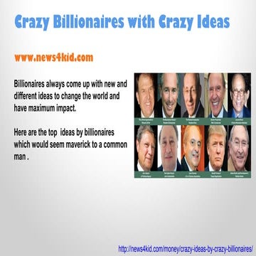 CRAZY IDEAS BY CRAZY BILLIONAIRES