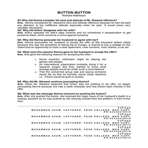 1st Year English Book Notes (HSSC-I)