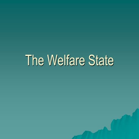 1st year lecture 7 Welfare in the UK