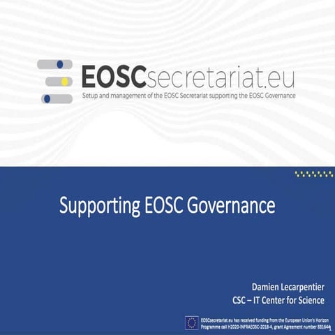 Supporting EOSC Governance