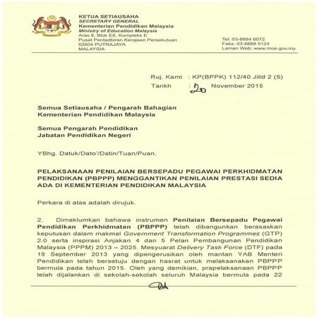 1 surat pelaksanaan pbppp menggantikan lnpt 