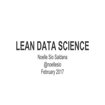 Lean Data Science