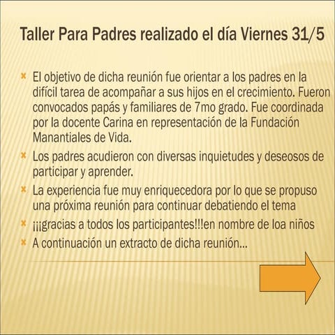 1º Taller para Padres 7ºAño | PPT