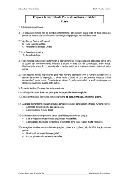 1º Teste - Correcção