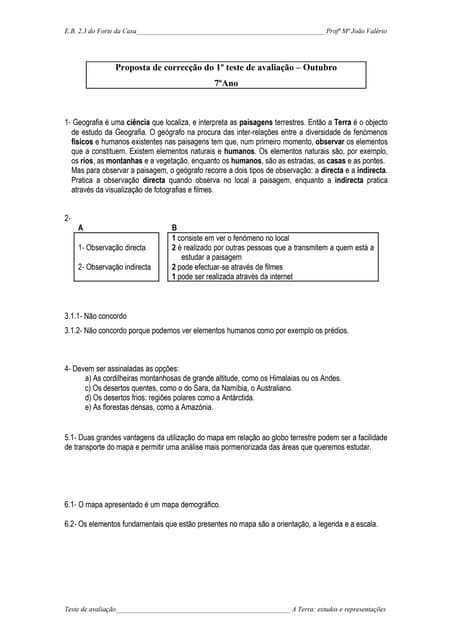 Teste 1 - Correcção