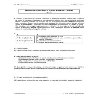 Teste 1 - Correcção