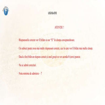 1 Teste legislatie Legea 10, 50