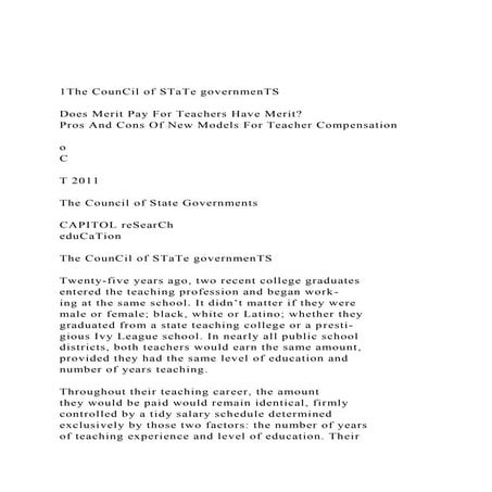 1The CounCil of STaTe governmenTSDoes Merit Pay For Teache.docx