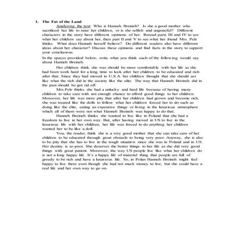 1 the fat of the land