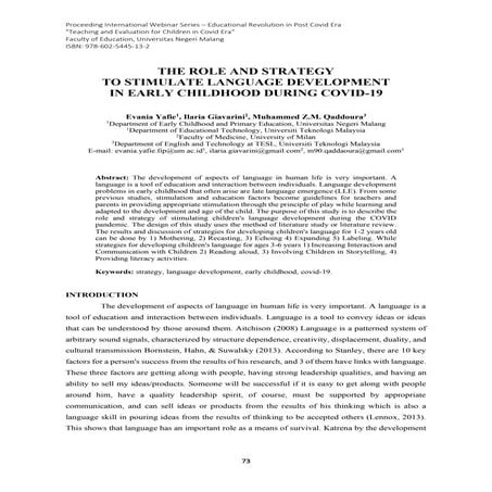 Parental involvement in the development of children's reading skill | PDF