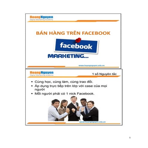 Tài Liệu Facebook Marketing Hoàng Nguyễn-Chương 1: Tìm hiểu sản phẩm