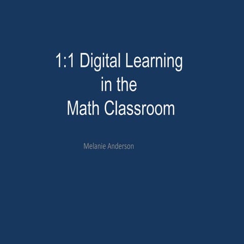 1 to 1 digital learning