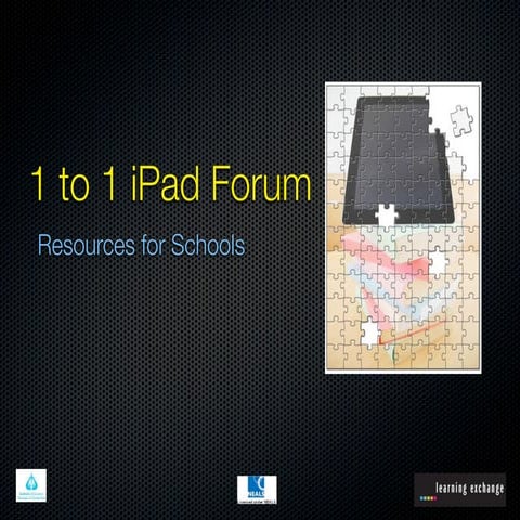1to1 iPad forum resources