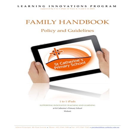 1 to 1 parent handbook 2015 - Policy and Guidelines