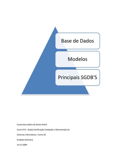 1º trabalho base dados