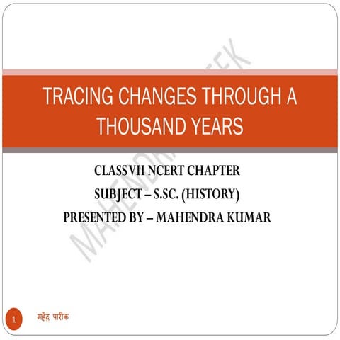 1 tracing changes through a thousand years