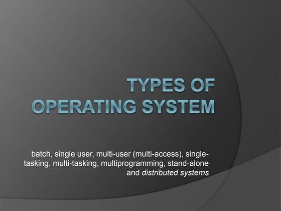 Presentation on operating system | PPT