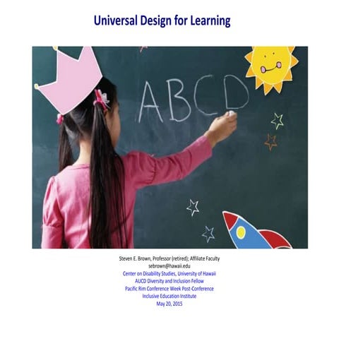 Universal Design for Learning at Inclusive Education Institute
