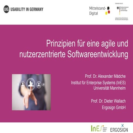 Prinzipien für eine agile und nutzerzentrierte Softwareentwicklung